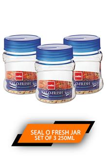 Cello Seal O Fresh Jar Set Of 3 250ml